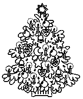 coloriage le sapin illumine